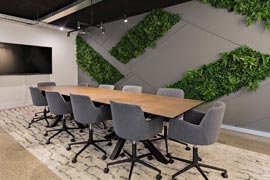 Living wall boardroom fitout