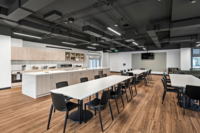 Large office kitchen and dinning area fitout