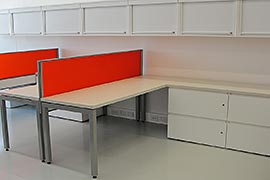 Perspex panel desks